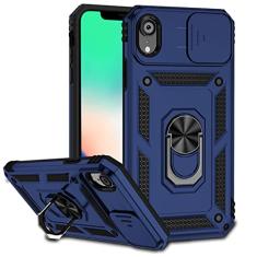 Hitaoyou Capa para iPhone xr com capa para câmera, capa para celular iPhone XR, capa para iPhone xr com suporte, grau militar, à prova de choque, resistente, com suporte magnético para carro, capas