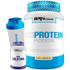 Kit Whey Iso Protein Foods 900g + PREMIUM Creatina 300g + Coqueteleira