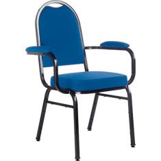 Cadeira com braços para Auditórios Linha Hotel Azul