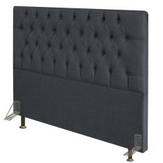 Cabeceira Cama Box Casal Queen 160cm Diamante Linho Chumbo