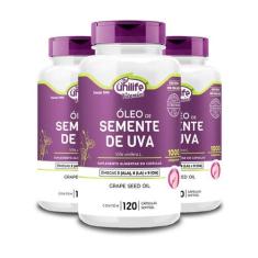 Kit 3 Óleo De Semente De Uva Unilife 120 Cápsulas 1000Mg