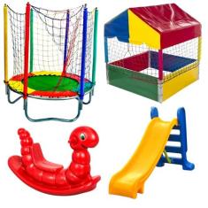 Cama Elástica Pula Pula Trampolim 1,40m Piscina de Bolinhas Quadrada 1