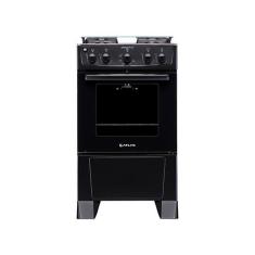 Fogão De Piso Atlas Monaco Plus 4 Bocas Mesa Inox Forno 50 Litros Pret