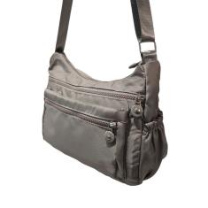 Bolsa Lateral Transversal Lisa Casual Cinza
