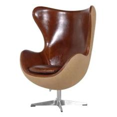 Poltrona Egg Arne Jacobsen Bicolor Relax Com Trava - MOVELARIA TOIGO