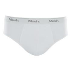 Cueca Slip Mash 073.58 Masculina Basica Algodão T. P/GG, G, Br00, Bran