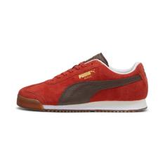 PUMA Tênis masculino Roma, 24-camurça-mars Red-espresso Brown-gum, 41