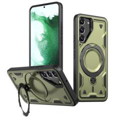 SORAKA Capa para Samsung Galaxy S22 5G com suporte para anel,compatível com MagSafe Capa Samsung Galaxy S22 5G com placa de metal para suporte magnético para carro Capa resistente que absorve choques