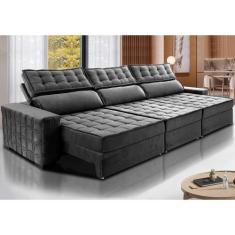 Sofá Retrátil e Reclinável 3,55m Cama inBox Big Star com SoftGelD40 Ve