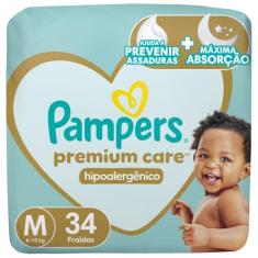 Fralda Pampers Premium Care Tamanho M 34 Unidades