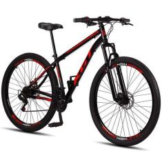 Bicicleta Aro 29 Aço Carbono KGT Freios Disco Suspensão 21v-Unissex