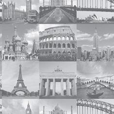 Papel De Parede Adesivo Lavável Maravilhas Do Mundo 12m