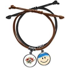 DIYthinker Pulseira de couro com pingente de milho para pintura de plantas, corrente de mão