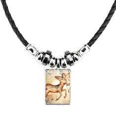 DIYthinker Novembro, dezembro, Constelação Sagitário Colar Joias Torque Pingente de corda de couro