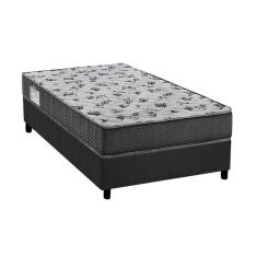 Cama Box Solteiro: Colchão Ortopédico Ortobom D33/EP Anatômico ISO 100 Ultra Firme + Base CRC Suede Gray(78x188)