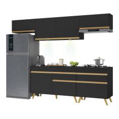 Armário de Cozinha Completa 260cm com Leds Veneza Up Multimóveis V2032