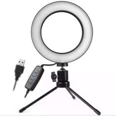 Iluminador Ring Light 16Cm Usb Led Misto 3500K 5500K + Tripe - Point M