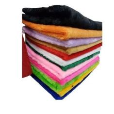 Kit 4 Tecido Pelúcia 30x30 Pele Chinelos Pantufas Ursinho - Mor