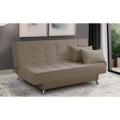 Sofá Cama 3 lugares 1,80m Diana Suede Capuccino Adonai Estofados
