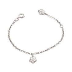 Pulseira Prata Com 2 Carmelia 7.5Mm  12Cm + 2Cm Alongador 