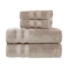 Kit Jogo De Toalhas Karsten 4 Peças Banho e Rosto Unika Fio Penteado 5