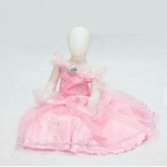 Vestido Fantasia Princesa Bela Aurora Cinderela - Ana Fantasias, Rosa,