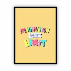 Quadro Moldura Vertical Imagination Has No Limit 30X40Cm - Plimshop