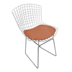 Cadeira Bertoia Cromada Com Assento Sintético Cobre