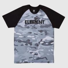 Camiseta Snow Camo Raglan Element-Masculino