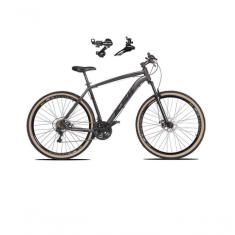 Bicicleta Aro 29 Ksw Xlt Alumínio 24v Câmbios Shimano Garfo Suspensão Pneu Faixa Bege Grafite 21