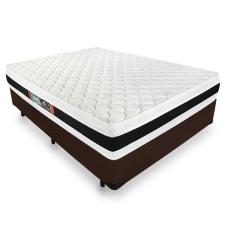 Cama Box Casal + Colchão De Espuma D45 - Castor - Black White Double Face - 138x188x62cm