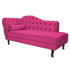 Recamier Diana 160cm Lado Direito Suede Pink - Doce Sonho Móveis
