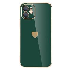 Capa de telefone de proteção de lente de revestimento sólido para iPhone 12 11 Pro Max X XR XS Max 7 8 6 6s Plus SE 3 2022 13 Pro Max Capa macia, verde escuro, para iPhone12 Pro Max