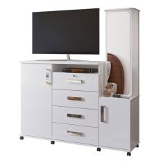 Cômoda Copacabana Branco Brilho - Lukaliam Móveis