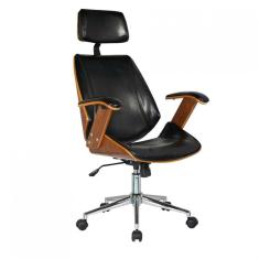 Cadeira de Escritório Presidente Giratória Office Lisboa Rivatti Preto