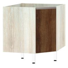 Balcão Sem Tampo Canto Diagonal Luciane Luci Legno Crema Com