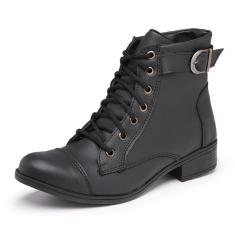 Bota Feminina Top Franca Shoes Cano Medio Preto