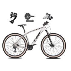   Bicicleta Aro 29 Ksw Xlt 27v Câmbios Shimano Altus Freios Hidráulicos Garfo Com Trava Pneu Bege - Branco