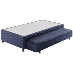 Cama Box Base Solteiro Com Auxiliar Semi Ortopedica Poliester