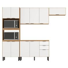 Cozinha Modulada Firenze FMT004 Amêndola Touch Branco - Demóbile