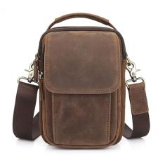 Bolsa de ombro masculina de couro legítimo, pequena bolsa mensageiro para homens, bolsa tiracolo para homens, bolsa de viagem, a