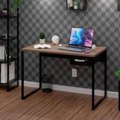 Mesa De Escritório Escrivaninha Industrial 1 Gaveta 100cm - Netmobil