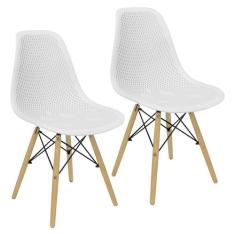 Kit 2 Cadeiras Colmeia Furadinha Heloisa Eloá Charles Eames Eiffel Bas