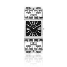 Relógio Jean Vernier Feminino Pulseira e Caixa em Aço Social, Único