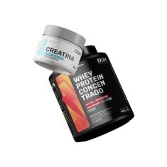 Whey protein concentrado - pote 450g + creatina monohidratada 100g - D