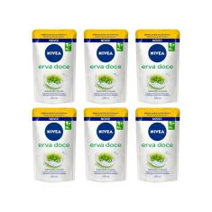 Sabonete Liquido Nivea Refil 200Ml Erva Doce - Kit C/6Un