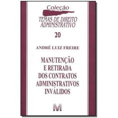 Livro - Manutenção e retirada dos contratos administrativos inválidos 