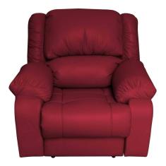 Poltrona Do Papai Reclinável Elétrica com Entrada Usb Magnum Couro Vermelho Gran Belo