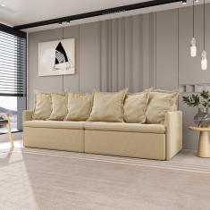 Sofá Retrátil E Reclinável 4 Lugares 280cm Dália Cabecasa Madeiramadeira Palha