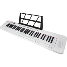 Teclado Musical Portátil 61 Teclas Rhythmic 50WH Branco